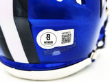 DEZ BRYANT AUTOGRAPHED COWBOYS FLASH BLUE SPEED MINI HELMET BECKETT 230222