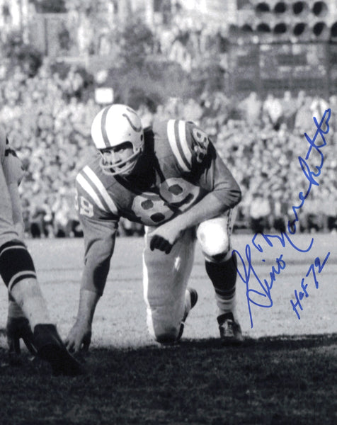 Gino Marchetti Autographed 8x10 Photo Baltimore Colts "HOF 72" SKU #245947