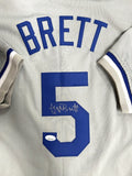 Royals Hall of Famer GEORGE BRETT Signed Custom Replica Grey Jersey AUTO - JSA