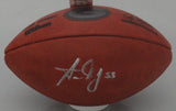 Packers AARON JONES Signed Wilson Authentic Green Bay LOGO Football AUTO - BAS