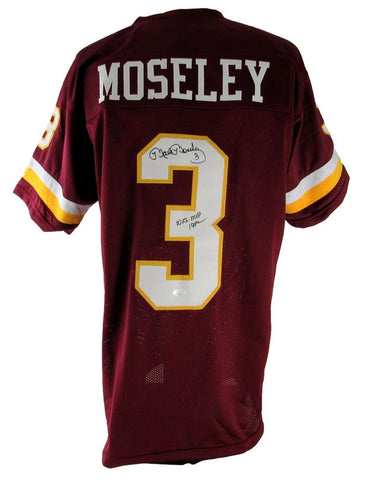 Mark Moseley Signed/Inscribed Maroon Washington Redskins Custom Jersey JSA