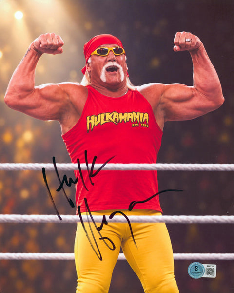 Hulk Hogan WWE Authentic Signed 8.5x11 Vertical Photo Autographed BAS #BX47109