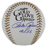 Reds Pete Rose Signed Rawlings Gold Glove Logo Oml Baseball BAS Witnessed