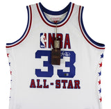 Celtics Larry Bird Signed 1986 White M&N All-Star Game Swingman Jersey BAS Wit
