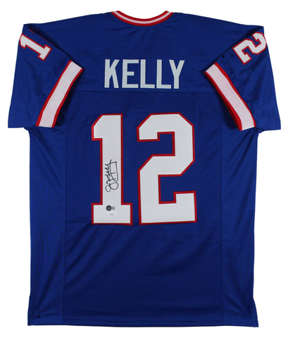 Jim Kelly Authentic Signed Blue Pro Style Jersey Autographed BAS #BE07378
