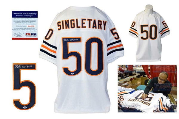 Mike Singletary Autographed SIGNED Jersey - PSA/DNA Authentic w/ Photo - White