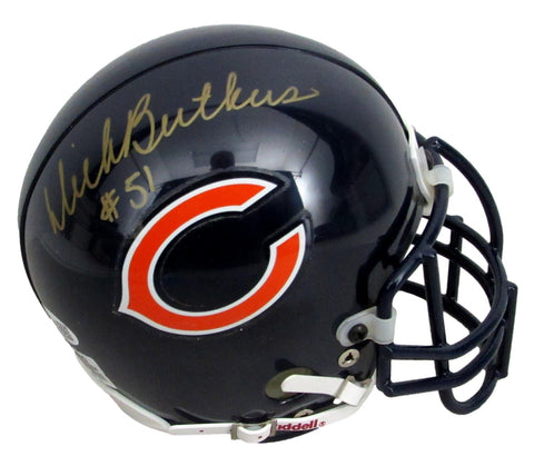 Dick Butkus HOF Bears Signed/Auto Authentic Mini Football Helmet JSA 212668