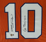 Bo Nix Autographed Nike Throwback Broncos Jersey - Lighted Shadowbox Beckett COA