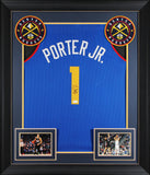 Michael Porter Jr. Signed Blue Pro Style Framed Jersey JSA Witness #WIT357915