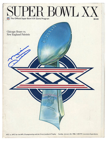 Mike Ditka Signed Super Bowl XX (20) Program (Chicago Bears vs Patriots)(SS COA)