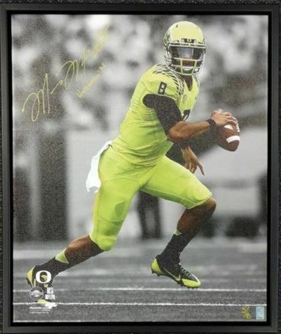 MARCUS MARIOTA AUTOGRAPHED SIGNED FRAMED 20X24 CANVAS PHOTO OREGON #/8 MM 91864