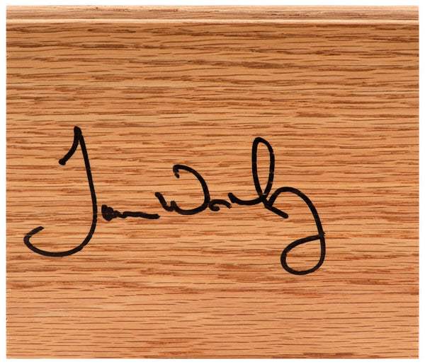 James Worthy (LOS ANGELES LAKERS) Signed 5x6 Floor Piece - (SCHWARTZ COA)