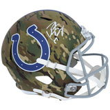 PEYTON MANNING Autographed Colts Speed Full Size Camo Helmet FANATICS