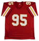 Chris Jones Authentic Signed Red Pro Style Jersey Autographed BAS