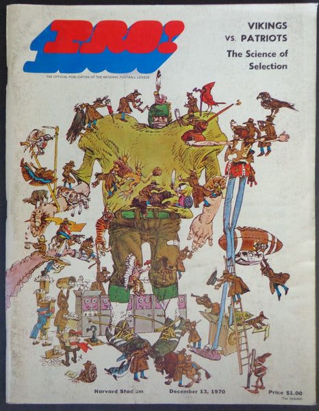 PRO! 1970 NFL Program New England Patriots vs. Minnesota Vikings 177676