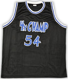 ORLANDO MAGIC HORACE GRANT AUTOGRAPHED BLACK JERSEY "4X CHAMPS" JSA 215708