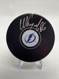 Nikita Kucherov Tampa Bay Lightning Autographed Official Game Puck, Fan Cert