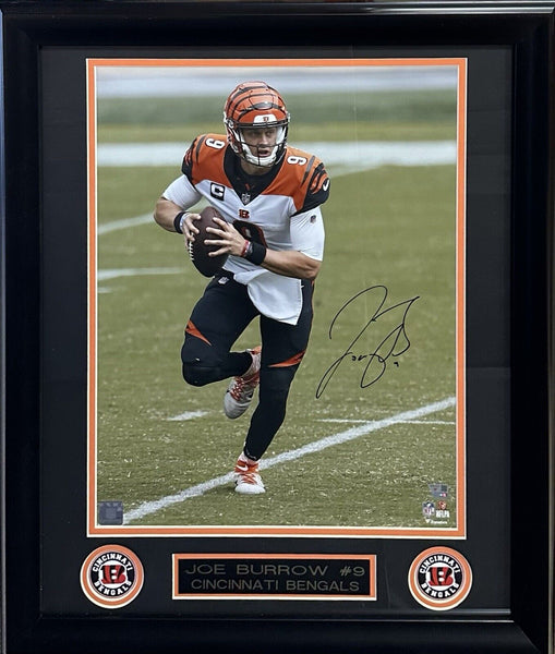Joe Burrow Signed 16x20 Framed Photo Cincinnati Bengals Autograph Fanatics COA