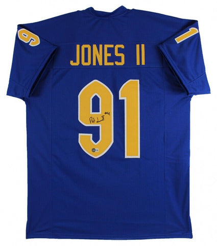 Patrick Jones II Signed Pitt Panther Jersey (Beckett COA) Vikings 2021 3rd Rd Pk