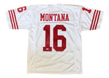 Joe Montana San Francisco Signed White Football Jersey BAS