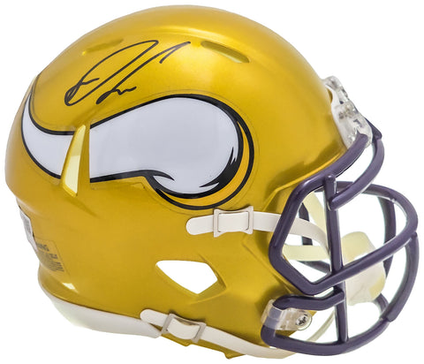 DALVIN COOK AUTOGRAPHED VIKINGS FLASH YELLOW SPEED MINI HELMET FANATICS