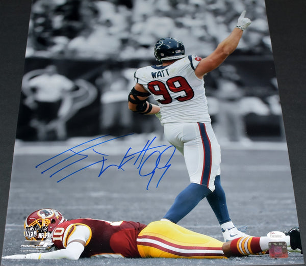 JJ WATT AUTOGRAPHED SIGNED HOUSTON TEXANS RG3 16x20 PHOTO JSA