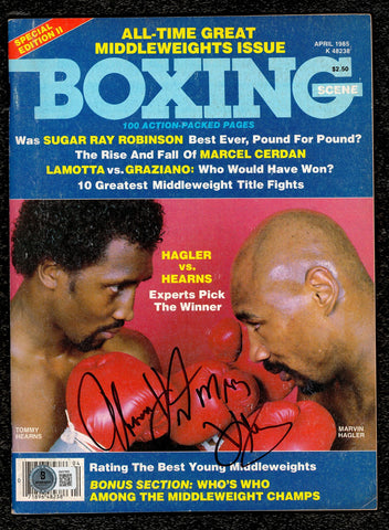 Thomas Hit Man Hearns Autographed Signed Magazine Beckett BAS QR #BM37865