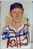 Red Schoendienst Autographed Perez-Steele Postcard 10th Series Card #203 JSA COA