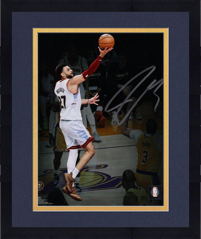 FRMD Jamal Murray Nuggets Signed 8x10 2023 WC Finals Spotlight vs Lakers Photo