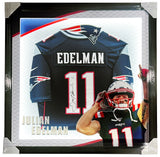 Julian Edelman Patriots Signed Jersey LED Lighting 3D Custom Framed JSA