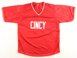Joe Oliver Signed Cincinnati Reds Jersey (Beckett) 1990 World Series Champion