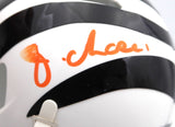 Ja'Marr Chase Autographed Bengals Alt White Speed Mini Helmet (Smudged) Beckett