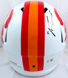 Mike Alstott Signed TB Bucs F/S 76-96 Speed Helmet w/A-Train-Beckett W Hologram