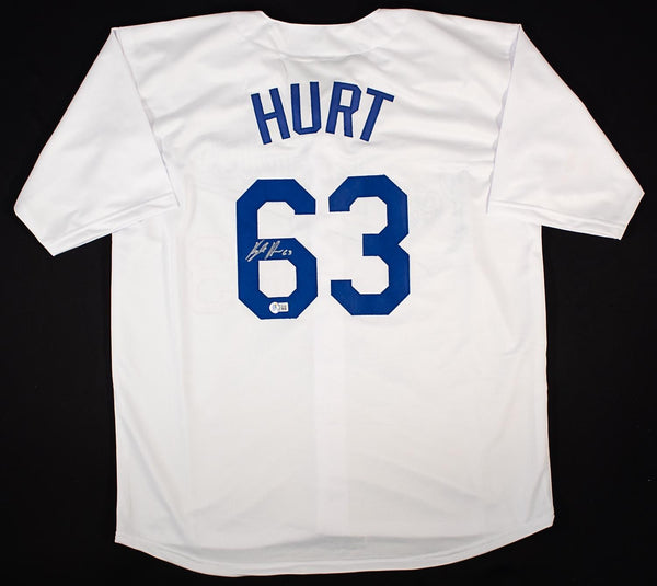 Kyle Hurt Signed Los Angeles Dodgers Jersey (Beckett) L.A. Future Star Pitcher
