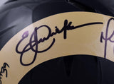 Faulk, Dickerson, Jackson Signed Rams F/S Speed Authentic Helmet- Beckett W Holo