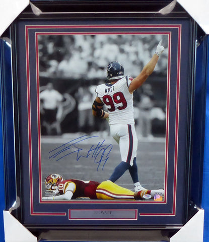 J.J. JJ WATT AUTOGRAPHED SIGNED FRAMED 16X20 PHOTO HOUSTON TEXANS JSA 155025