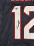 Nico Collins of the Houston Texans Autographed Navy Blue Custom Jersey Beckett