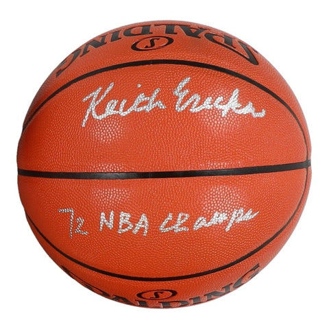 Keith Erickson Signed Spaulding NBA Basketball "72 Champs" Los Angeles Lakers