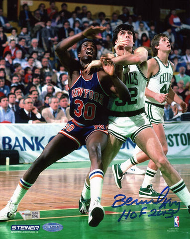 Bernard King Signed Knicks vs Celtics Action 8x10 Photo w/HOF 2013 -FANATICS COA