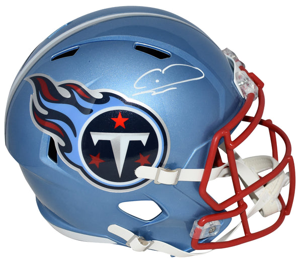 CALVIN RIDLEY SIGNED TENNESSEE TITANS FLASH FULL SIZE SPEED HELMET BECKETT