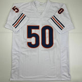 Autographed/Signed MIKE SINGLETARY HOF 98 Chicago White Football Jersey JSA COA