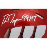 Ron Dayne Autographed/Signed Wisconsin Badgers Mini Helmet 99 HT Beckett 46948