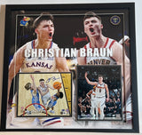 Christian Braun Autographed Dual-Image 8x10 Photo (Kansas Jayhawks/Nuggets) BAS