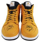 Lakers Magic Johnson Authentic Signed Air Jordan 1 Mid Shoes w/ Box BAS Witness