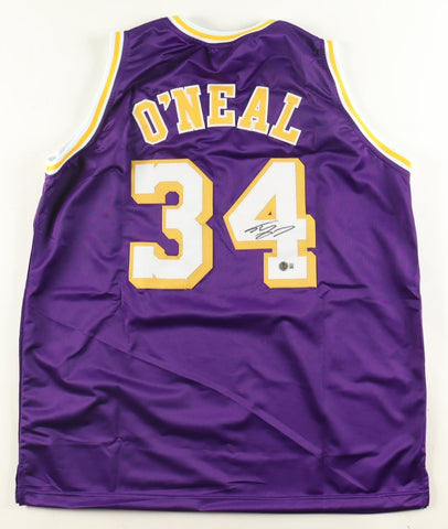 Shaquille O'Neal Signed Los Angeles Lakers Jersey (Beckett) 4xNBA Champ / Center