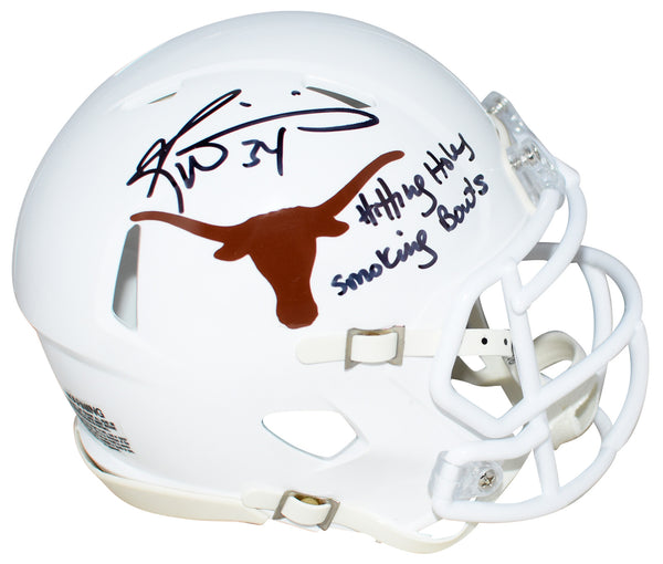 RICKY WILLIAMS SIGNED TEXAS LONGHORNS MINI HELMET W/ HITTING HOLES SMOKING BOWLS