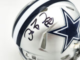 DEZ BRYANT AUTOGRAPHED COWBOYS SILVER SPEED MINI HELMET BECKETT WITNESS 230224