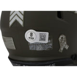 AJ Brown Autographed Philadelphia Eagles 22 Salute Mini Helmet Beckett 48828