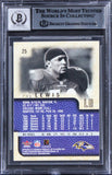 Ravens Ray Lewis Signed 2002 Fleer Genuine #25 Card Auto Graded 10! BAS Slabbed