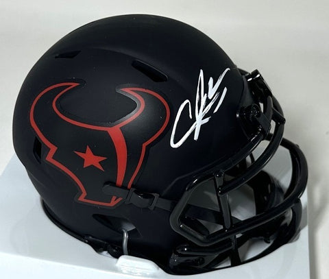 Texans HOF'er ANDRE JOHNSON Signed Riddell ECLIPSE Speed Mini Helmet AUTO - BAS